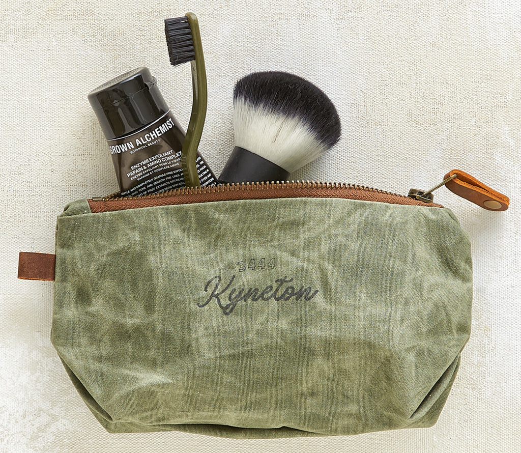 Waxed Canvas Zip Pouch