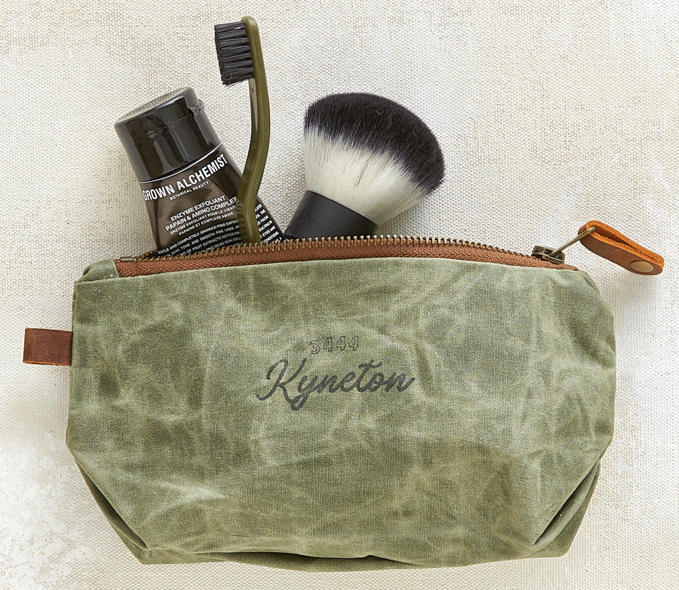 Waxed Canvas Zip Pouch