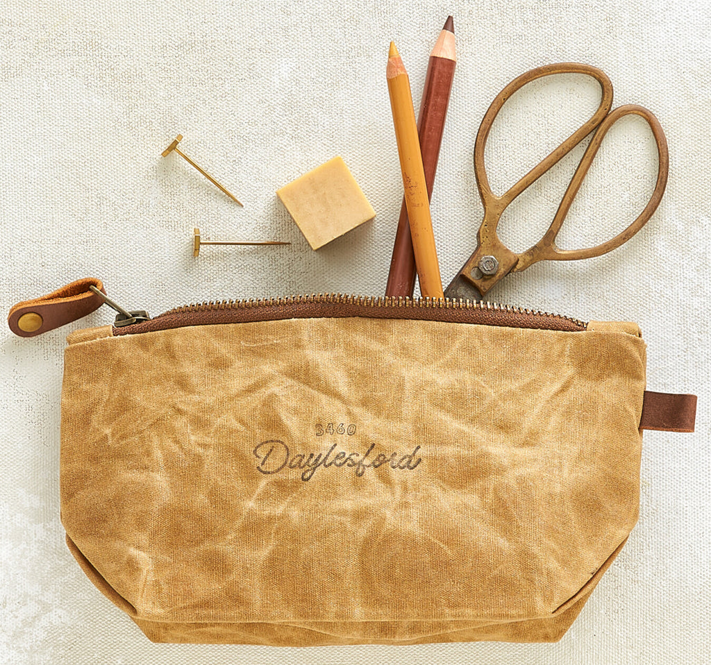 Waxed Canvas Zip Pouch